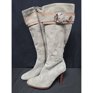 Cole Haan Nicole Air Tall Boot Gray Suede Size 10.5 B Knee High New NWT